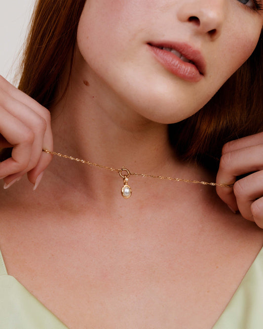Glazed Singapore Chain Collana Set Oro Rosa