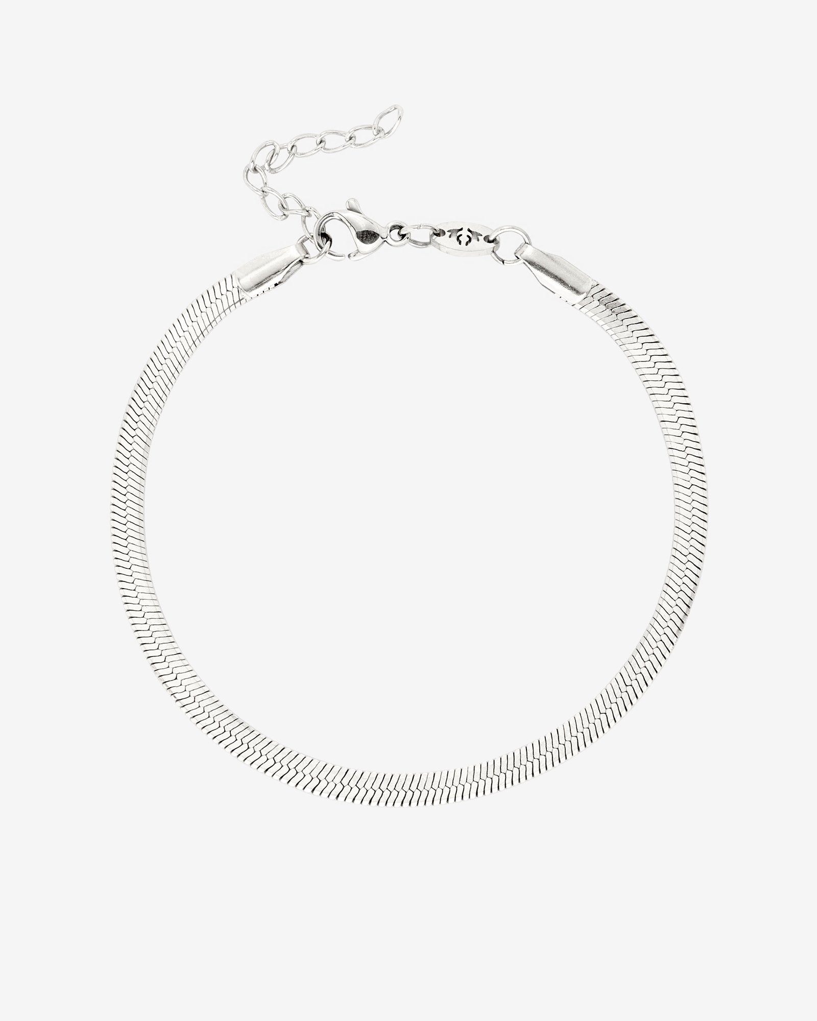 Slim Herringbone Bracciale Argento