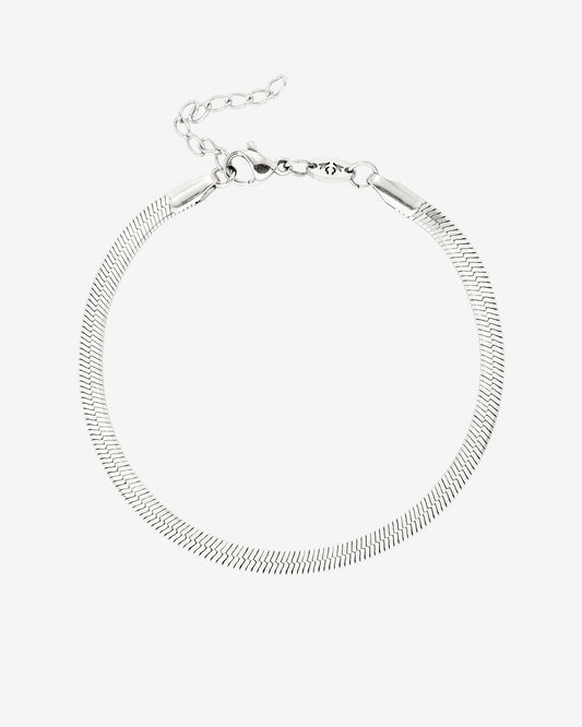 Slim Herringbone Bracciale Argento