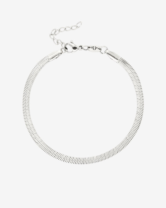 Slim Herringbone Bracciale Argento