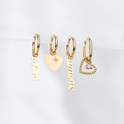 Mom Forever Hoop Set Small Oro Rosa