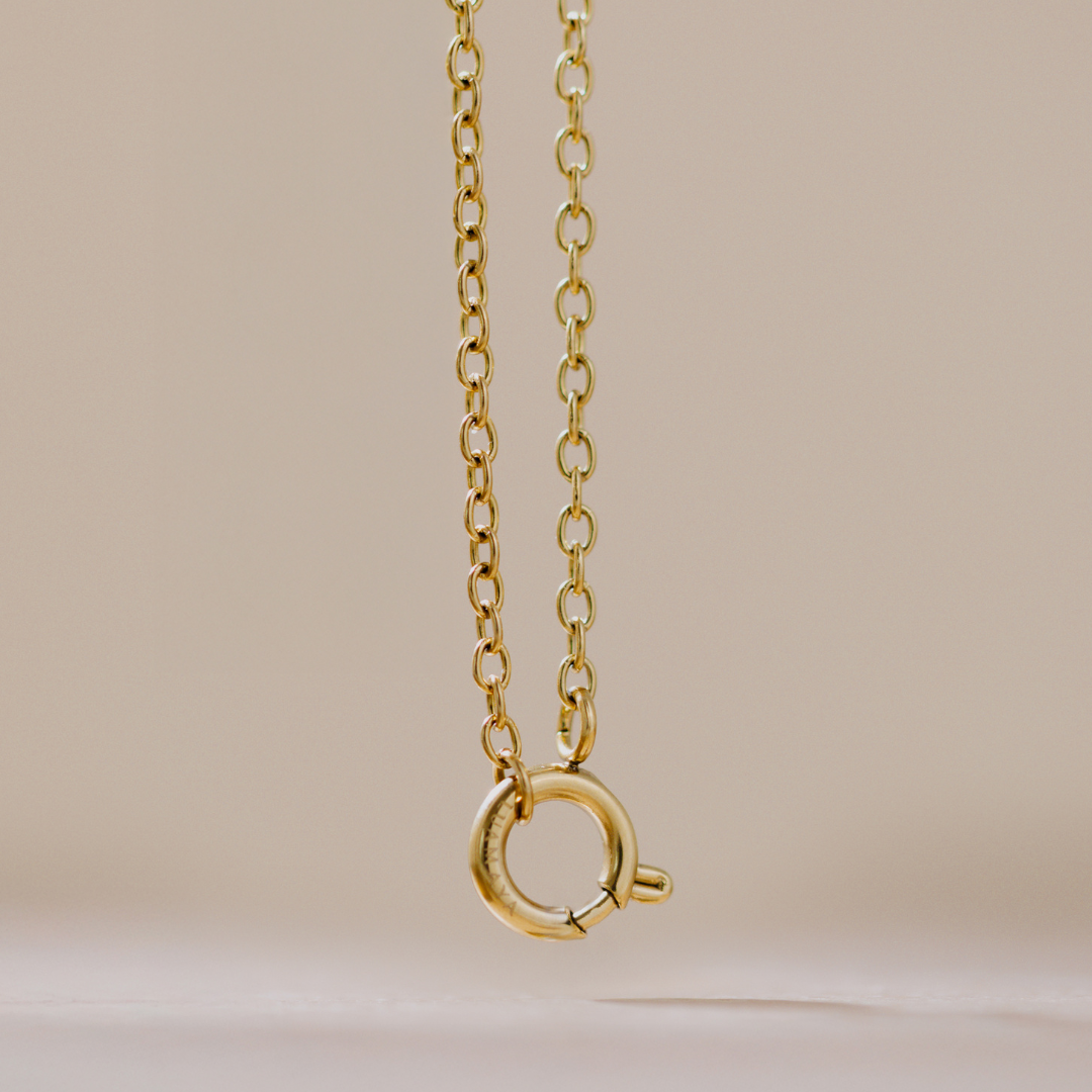 Classic Chain Charm Collana Oro Rosa