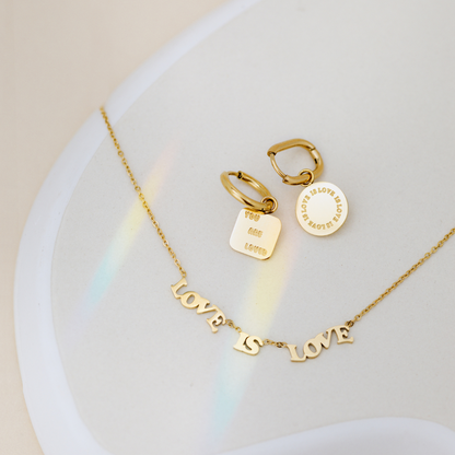 Love is Love Collana Oro Rosa