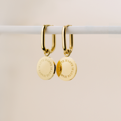 Love is Love Oval Hoop Set Baby Oro