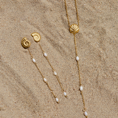 Siren's Spell Pearl Drop Orecchini Oro Rosa
