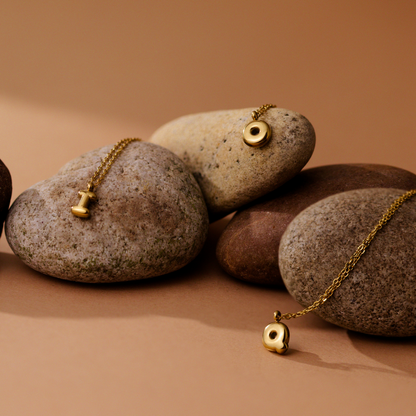 Bubble Letter Collana Oro