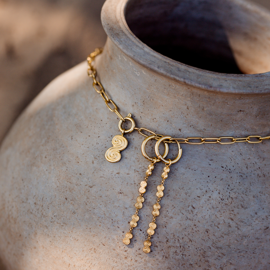 Serpent's Whisper Hoop Set Small Oro