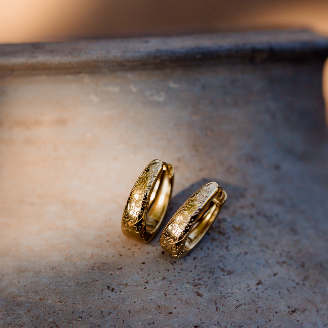 Desert Glow Hoops Gold