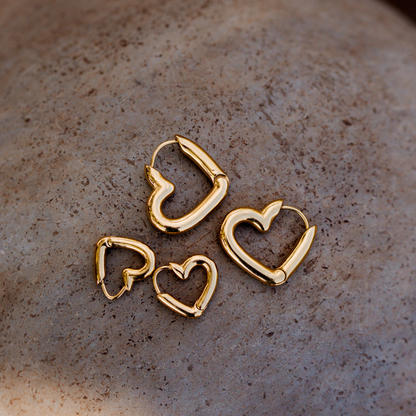 Phat Heart Hoop Bundle Argento