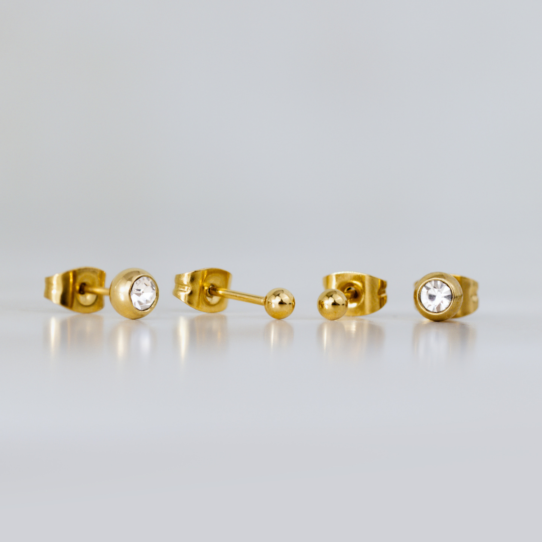 Delicate Gleam Stud Bundle Roségold