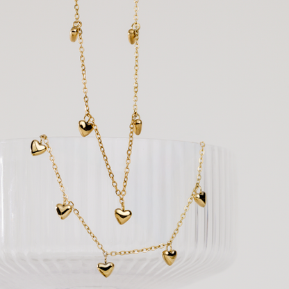 Lovely Heart Choker Oro Rosa