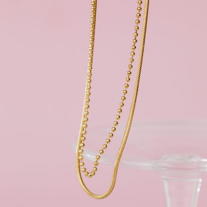 Duo Beads Collana Oro Rosa