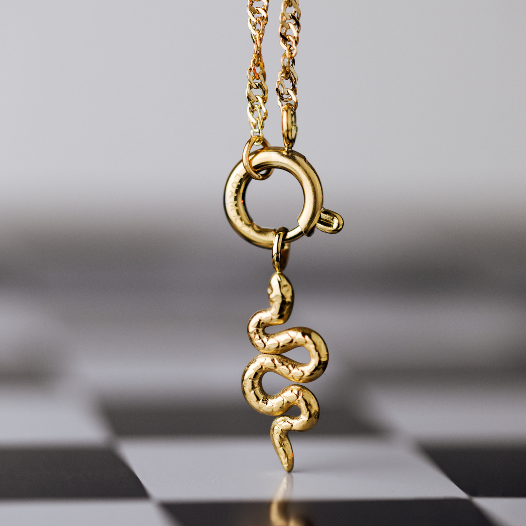 Serpent Singapore Chain Necklace Set Silber