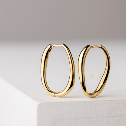 Timeless Oval Hoops Roségold