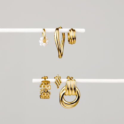 Reverie Hoop Studs Silber