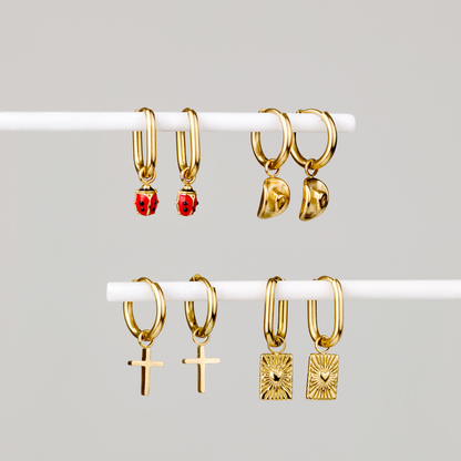 Yeehaw Hoop Set Small Gold