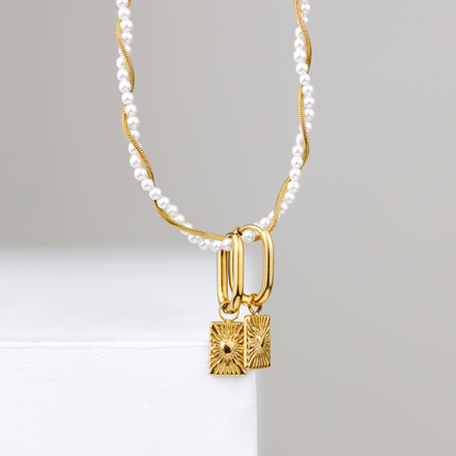 Glowing Heart Oval Hoop Set Baby Roségold