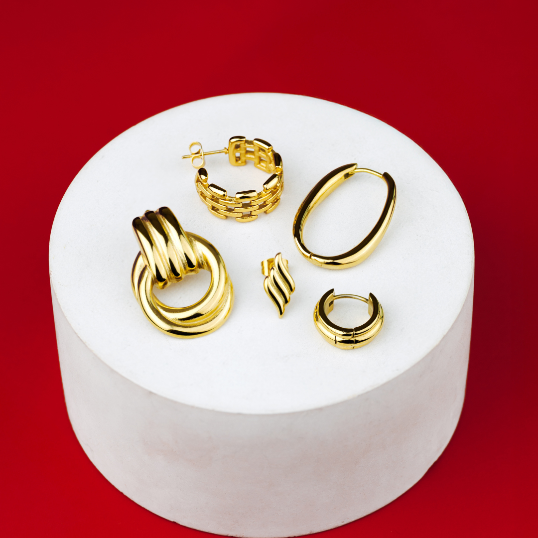 Infinity Loop Hoops Gold