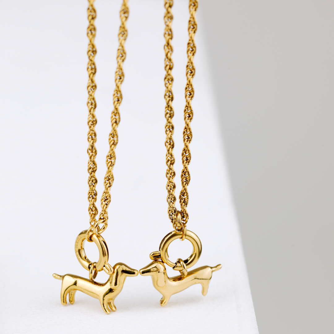 Shorty Rope Chain Necklace Set Gold