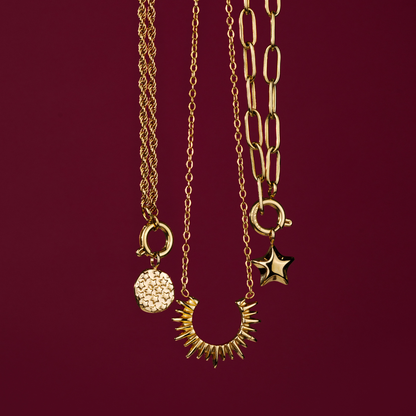 Nova Oval Links Collana Set Oro Rosa