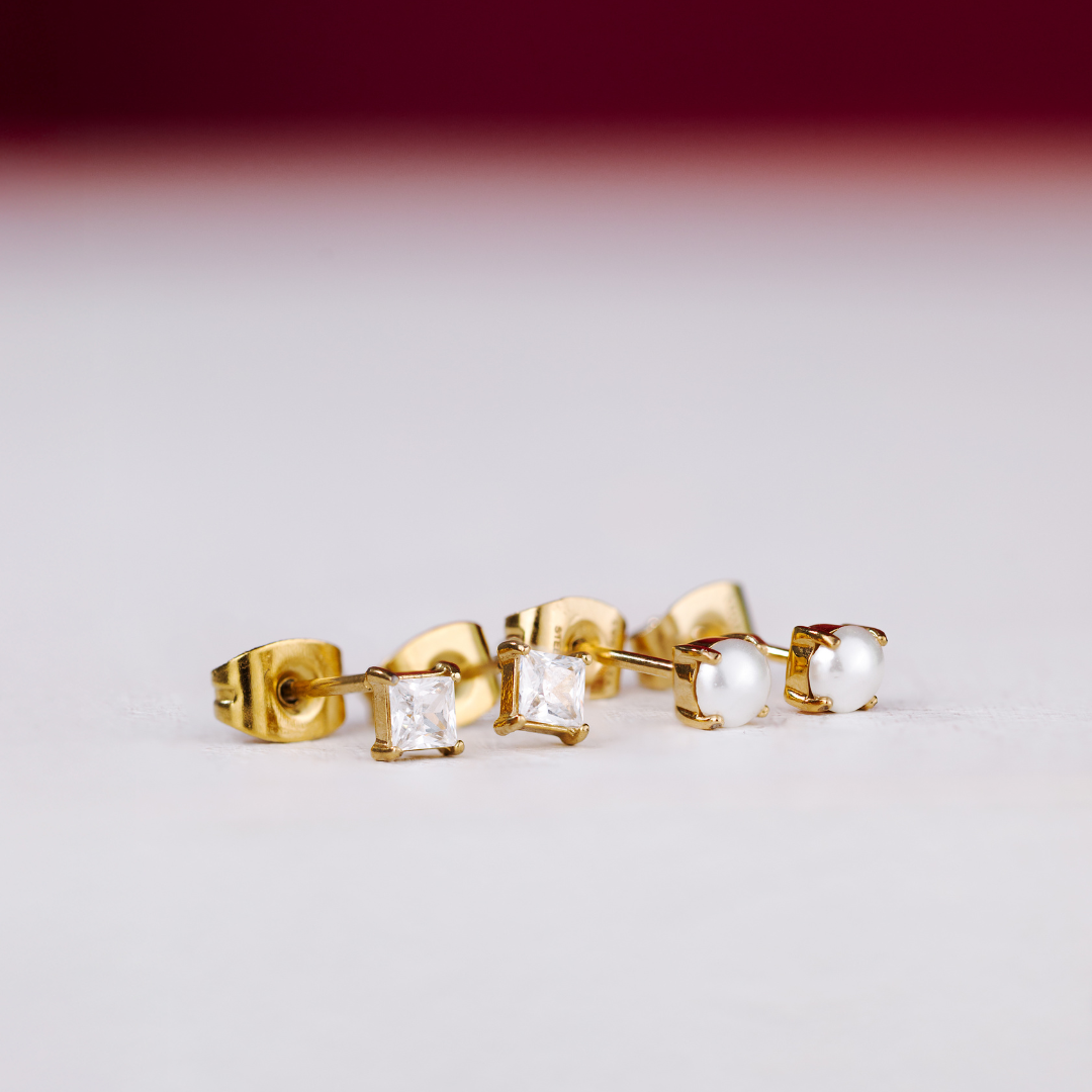 North Star Studs Silber