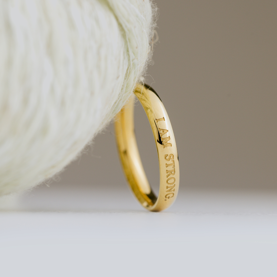 I am strong Anello Oro