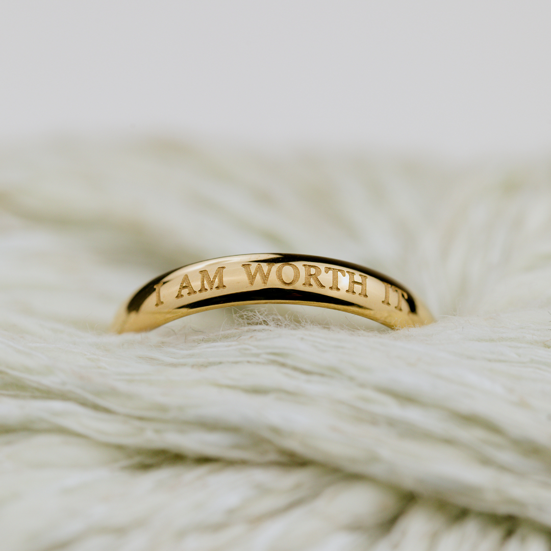 I am worth it Anello Argento