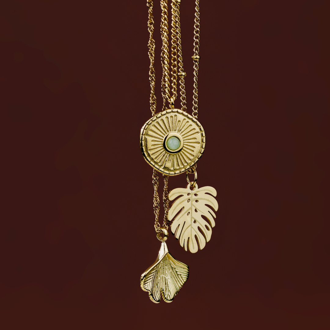 Ginkgo Leaf Collana Argento