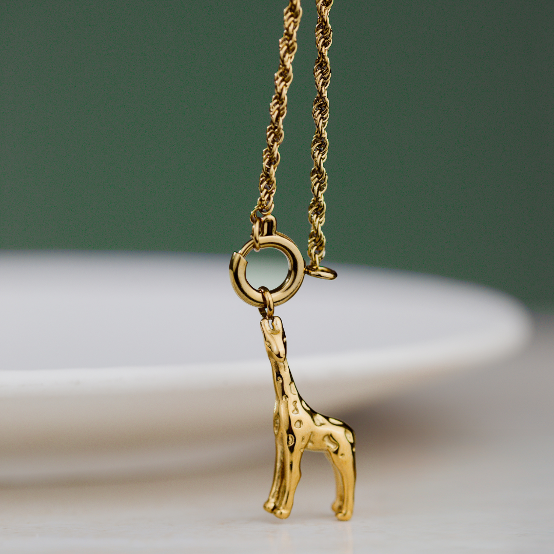 Giraffe Rope Chain Collana Set Oro
