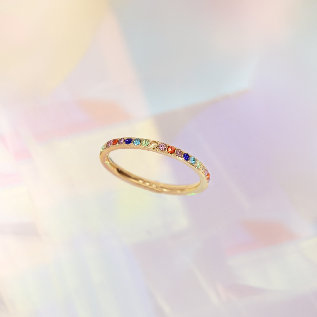 Rainbow Radiance Anello Argento