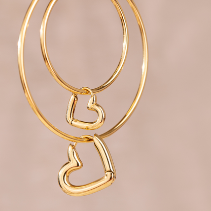 Phat Heart Hoops Small Oro