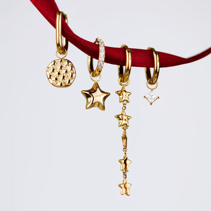 Starry Skies Oval Hoop Set Baby Gold