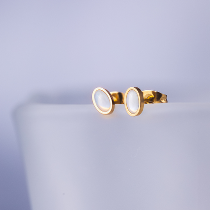 Oval Studs Argento