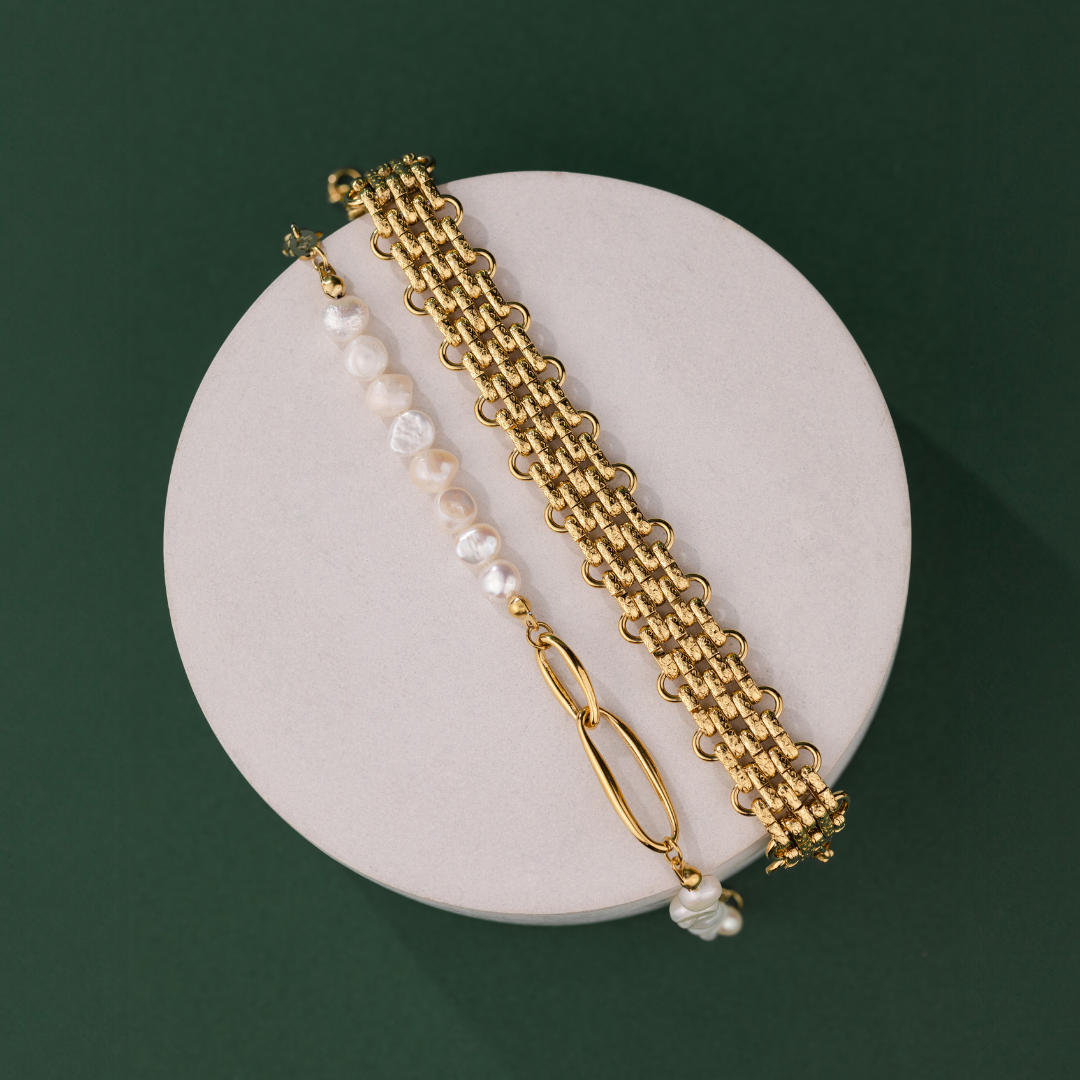 Bold Mesh Bracciale Oro