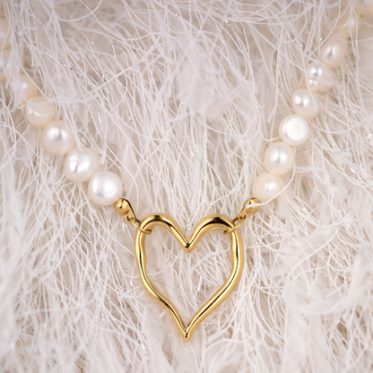 Melting Heart Pearl Collana Oro Rosa