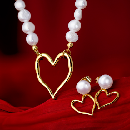 Melting Heart Pearl Orecchini Oro