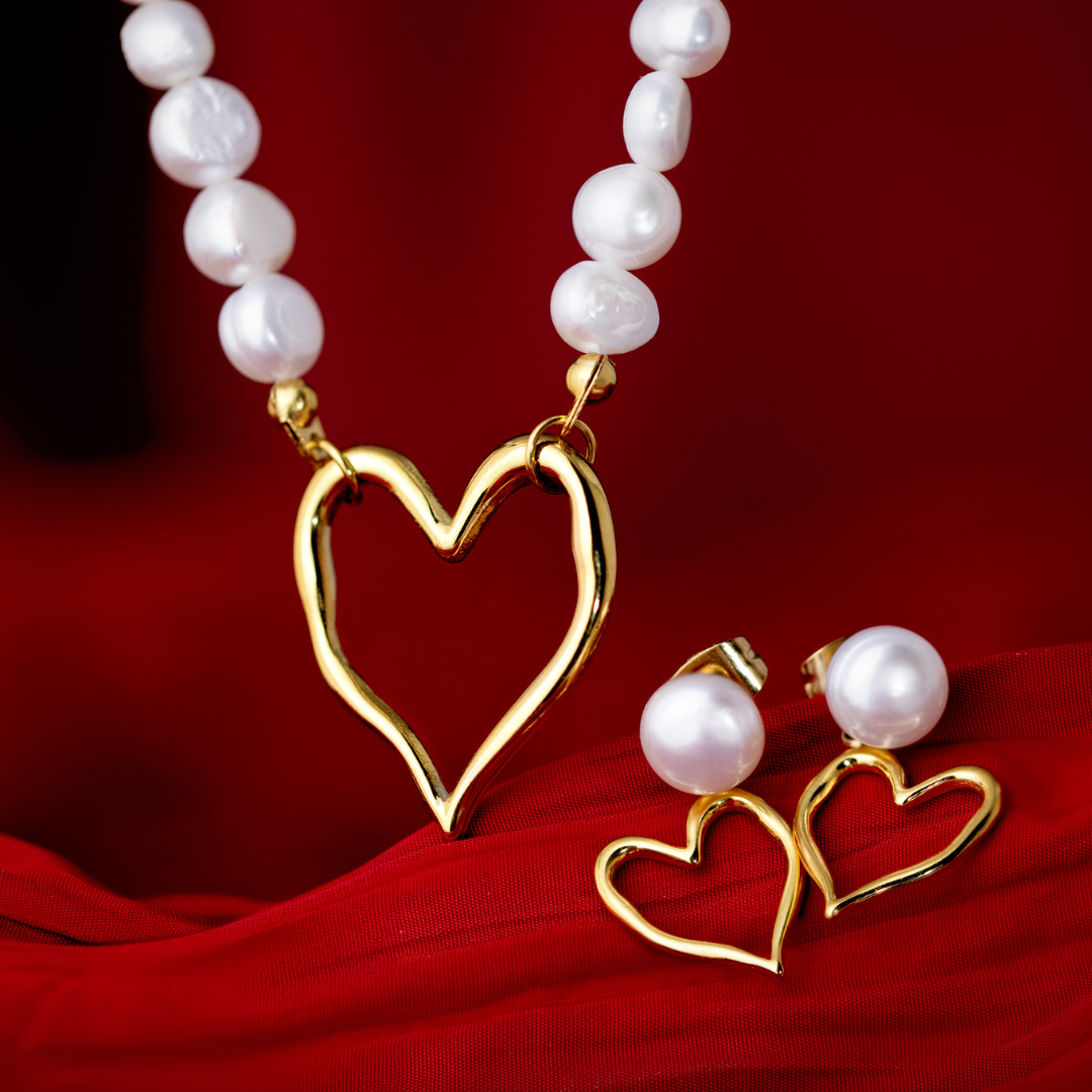 Melting Heart Pearl Collana Oro