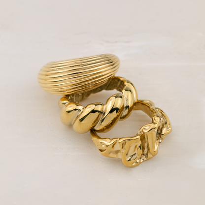 Crinkled Anello Oro