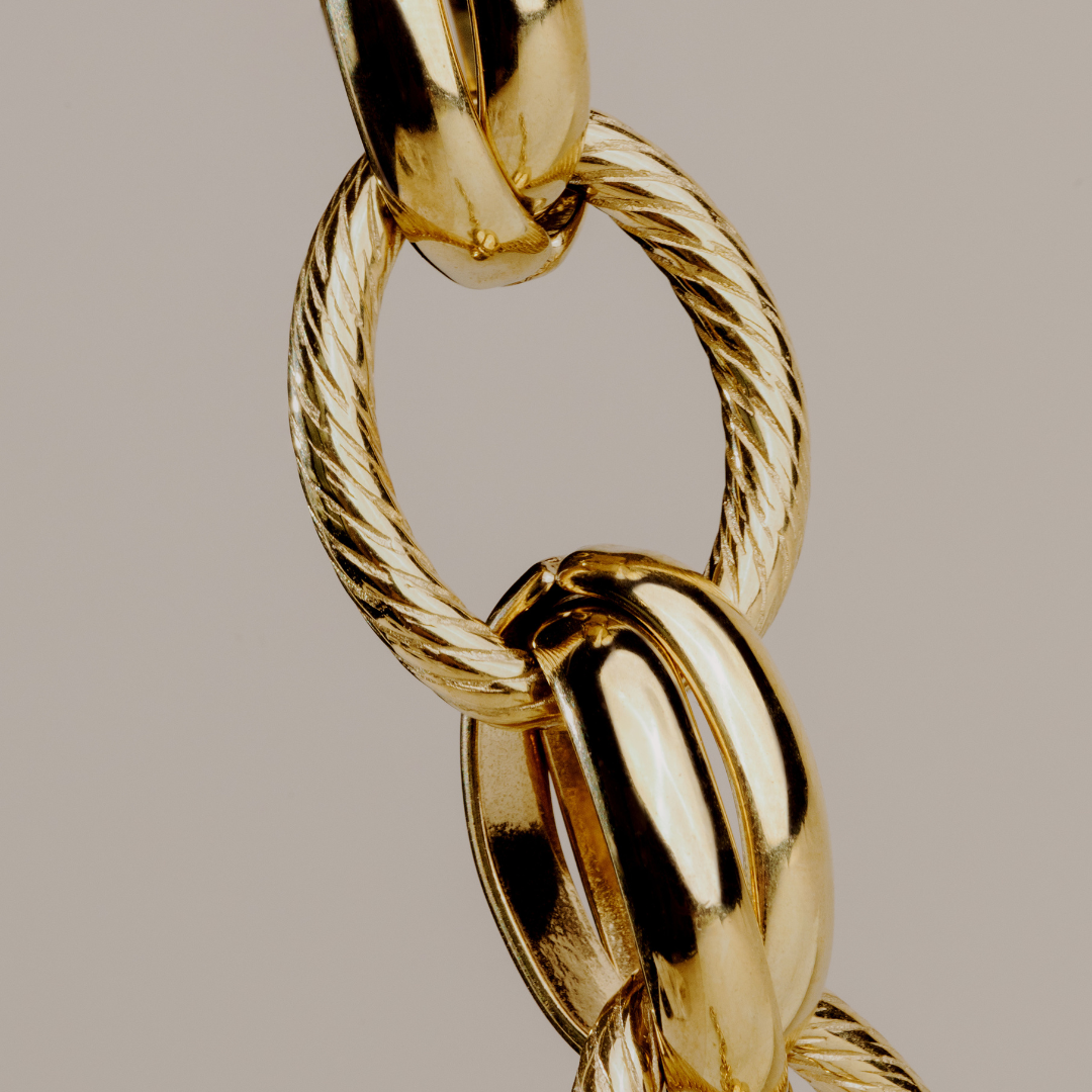 Chunky Twisted Links Bracciale Oro