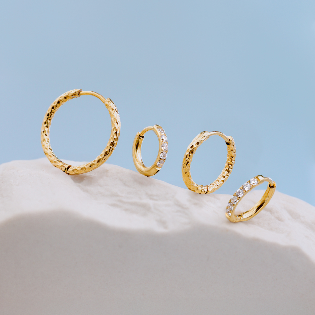 Glimmer Hoops Small Oro