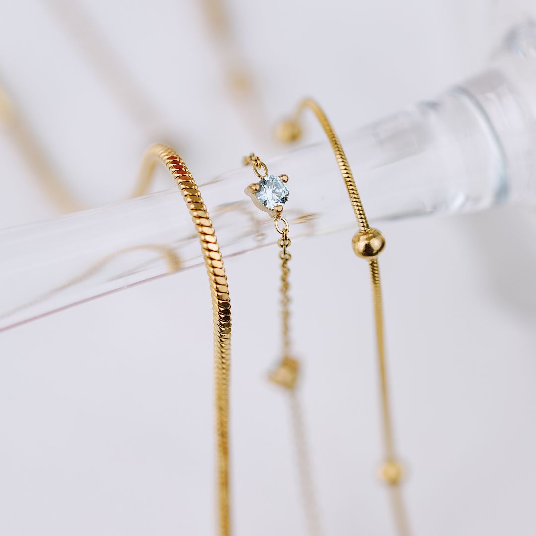 Squared Snake Chain Bracciale Oro