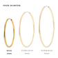 Extra Large Hoops Oro