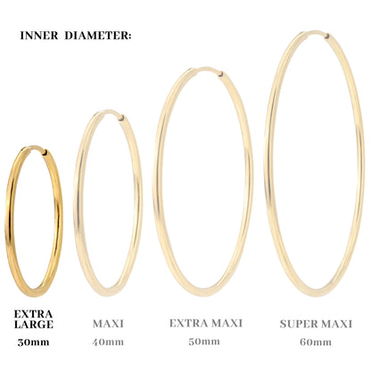 Extra Large Hoops Oro