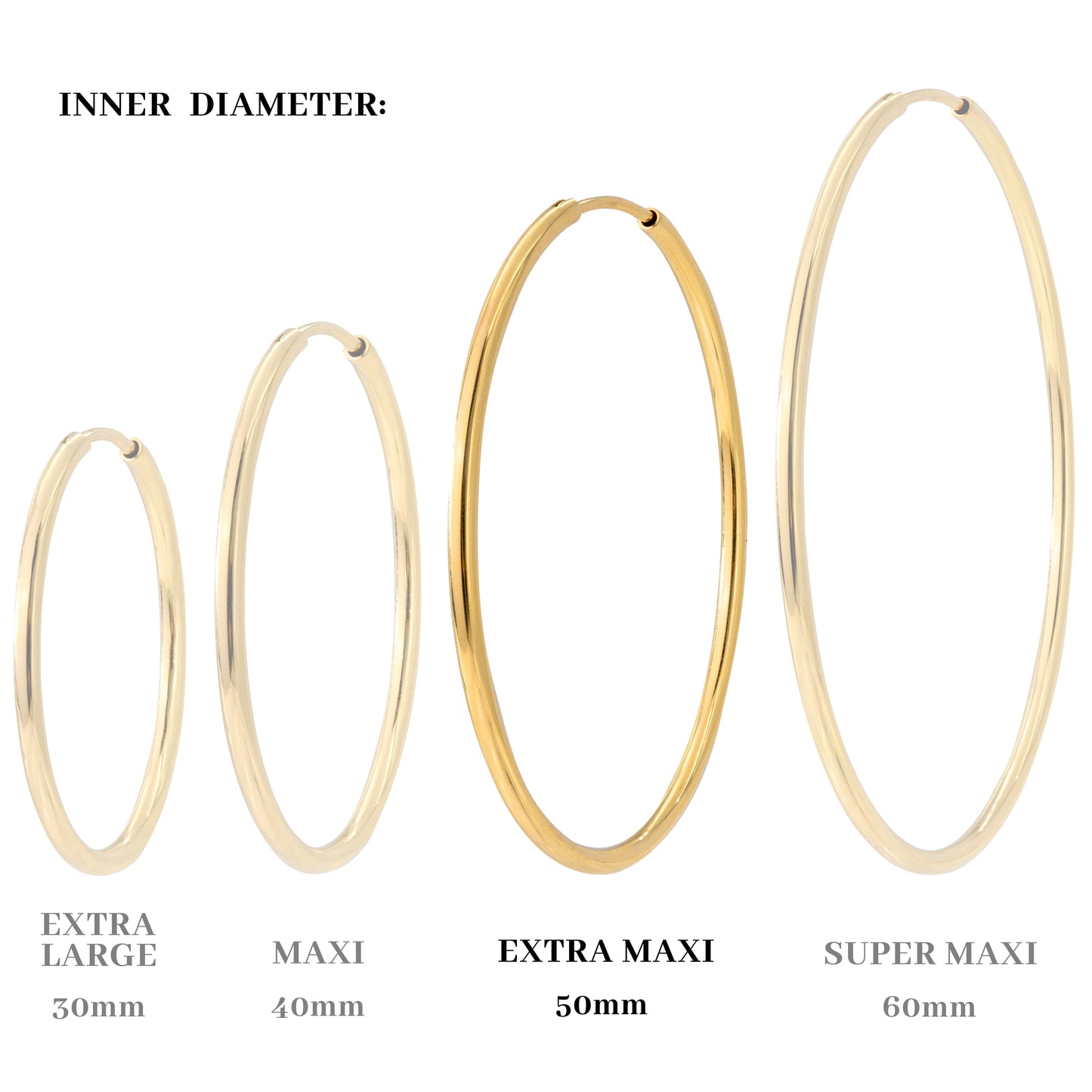 Extra Maxi Hoops Oro