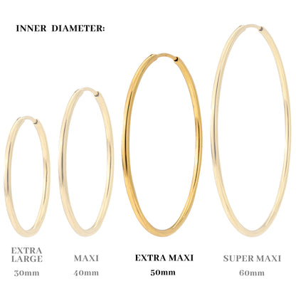 Extra Maxi Hoops Oro