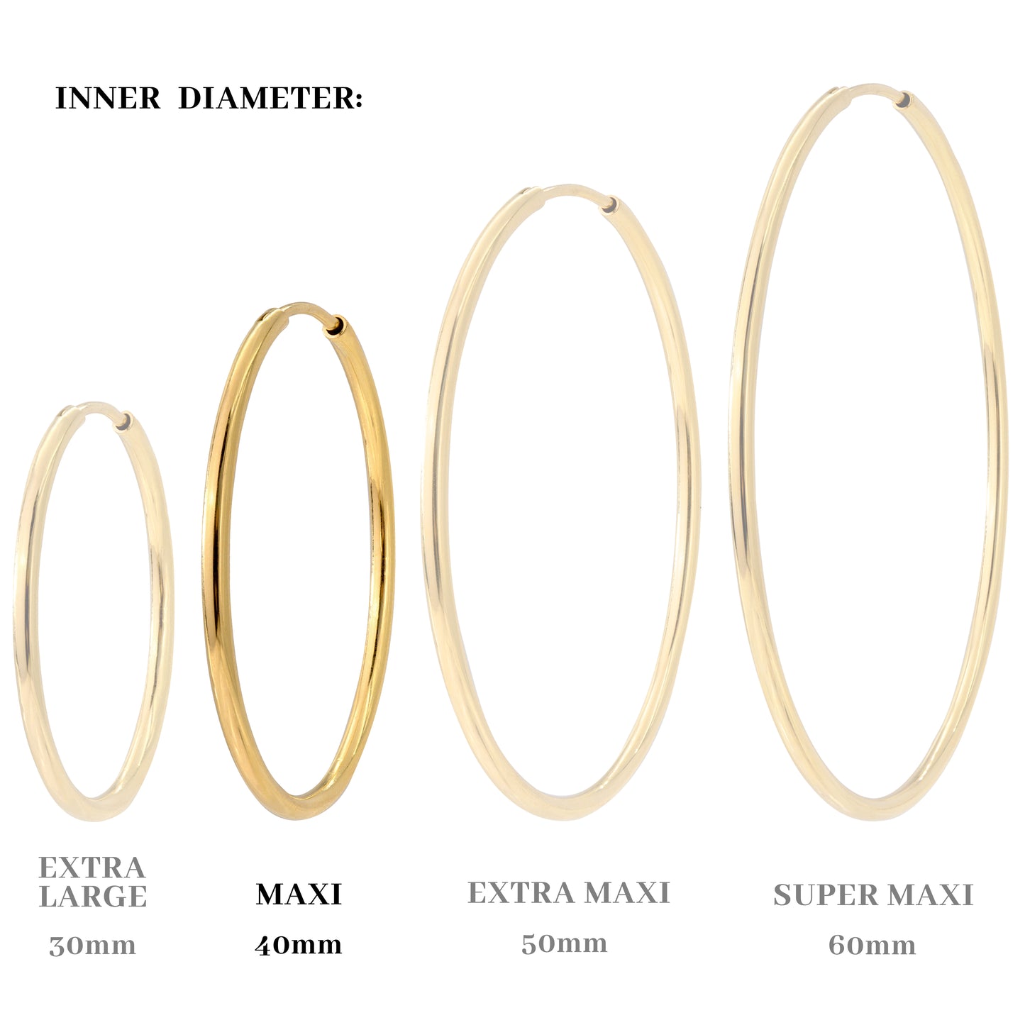 Maxi Hoops Oro