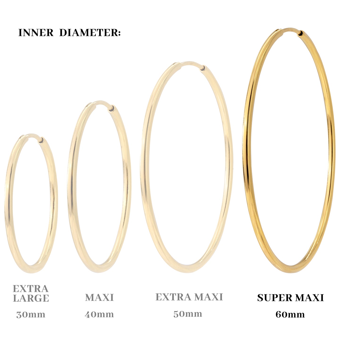 Super Maxi Hoops Oro