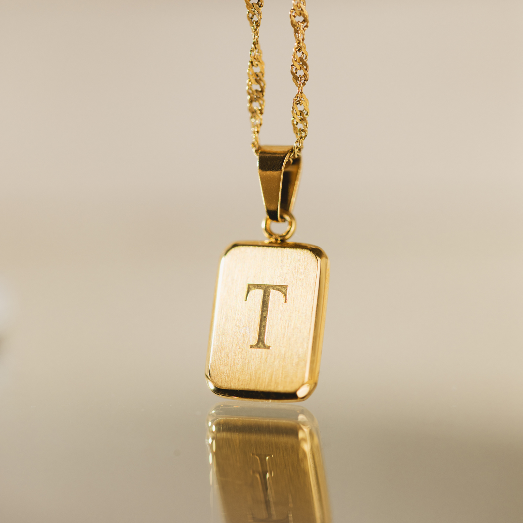 Letter Collana T Argento