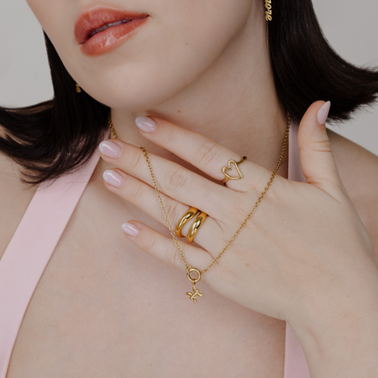 Classic Chain Charm Necklace Set