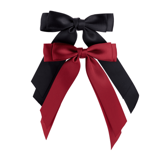 Bow Fermaglio Set Rosso/Nero